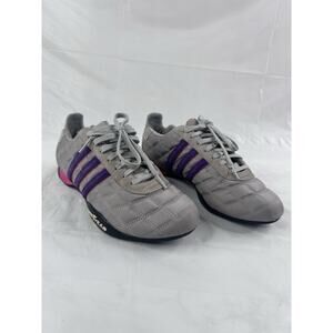 Adidas Womens Tuscany Racing Driving Shoes TEAM GOODYEAR Grey Purple Sample Sz 7